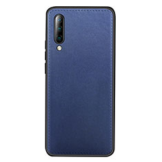 Xiaomi Mi A3用ケース 高級感 手触り良いレザー柄 R03 Xiaomi ネイビー