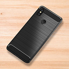 Xiaomi Mi Mix 3用シリコンケース ソフトタッチラバー ツイル カバー Xiaomi ブラック