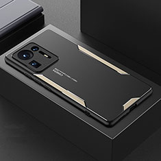 Xiaomi Mi Mix 4 5G用ケース 高級感 手触り良い アルミメタル 製の金属製 兼シリコン カバー Xiaomi ゴールド