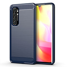 Xiaomi Mi Note 10 Lite用シリコンケース ソフトタッチラバー ライン カバー Xiaomi ネイビー