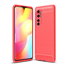 Xiaomi Mi Note 10 Lite用シリコンケース ソフトタッチラバー ライン カバー WL1 Xiaomi レッド