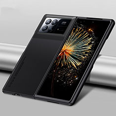 Xiaomi Mix Fold 3 5G用ハイブリットバンパーケース 高級感 手触り良いレザー柄 兼プラスチック L06 Xiaomi ブラック