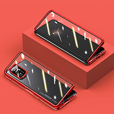 Xiaomi Mix Fold 5G用ケース 高級感 手触り良い アルミメタル 製の金属製 360度 フルカバーバンパー 鏡面 カバー P02 Xiaomi レッド