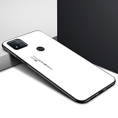 Xiaomi POCO C3用ハイブリットバンパーケース プラスチック 鏡面 カバー Xiaomi ホワイト