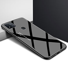 Xiaomi POCO C3用ハイブリットバンパーケース プラスチック 鏡面 カバー Xiaomi ブラック