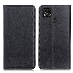 Xiaomi POCO C3用手帳型 レザーケース スタンド カバー N01P Xiaomi ブラック