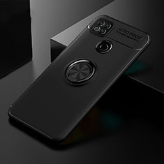 Xiaomi POCO C3用極薄ソフトケース シリコンケース 耐衝撃 全面保護 アンド指輪 マグネット式 バンパー Xiaomi ブラック