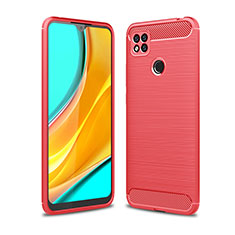 Xiaomi POCO C3用シリコンケース ソフトタッチラバー ライン カバー Xiaomi レッド