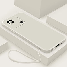 Xiaomi POCO C3用360度 フルカバー極薄ソフトケース シリコンケース 耐衝撃 全面保護 バンパー YK4 Xiaomi ホワイト