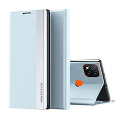 Xiaomi POCO C3用手帳型 レザーケース スタンド カバー Q01H Xiaomi ブルー