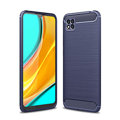 Xiaomi POCO C3用シリコンケース ソフトタッチラバー ライン カバー WL1 Xiaomi ネイビー