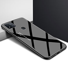 Xiaomi POCO C31用ハイブリットバンパーケース プラスチック 鏡面 カバー Xiaomi ブラック