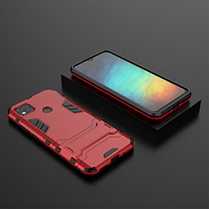Xiaomi POCO C31用ハイブリットバンパーケース スタンド プラスチック 兼シリコーン カバー KC1 Xiaomi レッド
