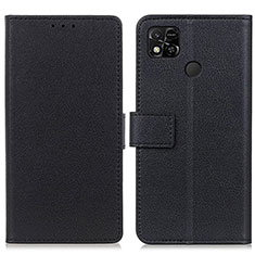 Xiaomi POCO C31用手帳型 レザーケース スタンド カバー M08L Xiaomi ブラック