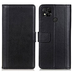 Xiaomi POCO C31用手帳型 レザーケース スタンド カバー N02P Xiaomi ブラック