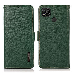 Xiaomi POCO C31用手帳型 レザーケース スタンド カバー B03H Xiaomi グリーン