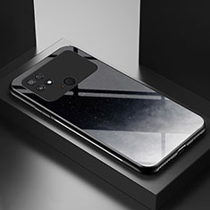 Xiaomi Poco C40用ハイブリットバンパーケース プラスチック パターン 鏡面 カバー LS1 Xiaomi グレー