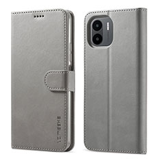 Xiaomi Poco C51用手帳型 レザーケース スタンド カバー LC1 Xiaomi グレー