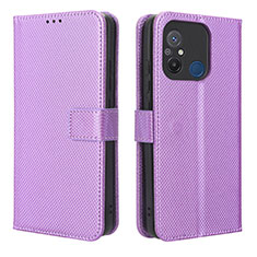 Xiaomi Poco C55用手帳型 レザーケース スタンド カバー BY1 Xiaomi パープル