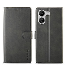 Xiaomi Poco C65用手帳型 レザーケース スタンド カバー LC1 Xiaomi ブラック