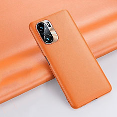 Xiaomi Poco F3 5G用ケース 高級感 手触り良いレザー柄 QK3 Xiaomi オレンジ