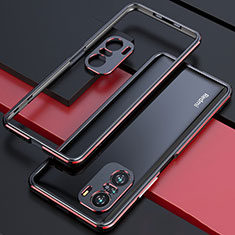 Xiaomi Poco F3 5G用ケース 高級感 手触り良い アルミメタル 製の金属製 バンパー カバー S01 Xiaomi レッド・ブラック