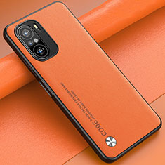 Xiaomi Poco F3 5G用ケース 高級感 手触り良いレザー柄 S01 Xiaomi オレンジ