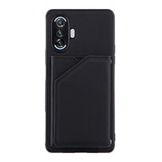 Xiaomi Poco F3 GT 5G用ケース 高級感 手触り良いレザー柄 Y01B Xiaomi ブラック