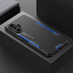 Xiaomi Poco F3 GT 5G用ケース 高級感 手触り良い アルミメタル 製の金属製 兼シリコン カバー Xiaomi ネイビー