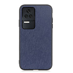 Xiaomi Poco F4 5G用ケース 高級感 手触り良いレザー柄 B03H Xiaomi ネイビー