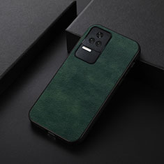 Xiaomi Poco F4 5G用ケース 高級感 手触り良いレザー柄 B06H Xiaomi グリーン