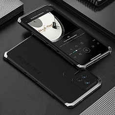 Xiaomi Poco F4 5G用360度 フルカバー ケース 高級感 手触り良い アルミメタル 製の金属製 Xiaomi シルバー・ブラック