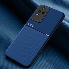 Xiaomi Poco F4 5G用極薄ソフトケース シリコンケース 耐衝撃 全面保護 マグネット式 バンパー Xiaomi ネイビー