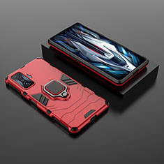 Xiaomi Poco F4 GT 5G用ハイブリットバンパーケース プラスチック アンド指輪 マグネット式 Xiaomi レッド