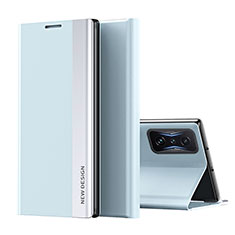 Xiaomi Poco F4 GT 5G用手帳型 レザーケース スタンド カバー Q01H Xiaomi ブルー