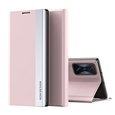 Xiaomi Poco F4 GT 5G用手帳型 レザーケース スタンド カバー Q01H Xiaomi ローズゴールド