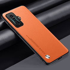 Xiaomi Poco F4 GT 5G用ケース 高級感 手触り良いレザー柄 S01 Xiaomi オレンジ
