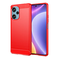 Xiaomi Poco F5 5G用シリコンケース ソフトタッチラバー ライン カバー MF1 Xiaomi レッド