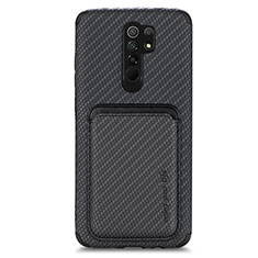 Xiaomi Poco M2用極薄ソフトケース シリコンケース 耐衝撃 全面保護 マグネット式 バンパー S03D Xiaomi ブラック