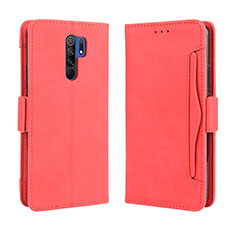 Xiaomi Poco M2用手帳型 レザーケース スタンド カバー BY3 Xiaomi レッド