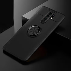 Xiaomi Poco M2用極薄ソフトケース シリコンケース 耐衝撃 全面保護 アンド指輪 マグネット式 バンパー SD2 Xiaomi ブラック