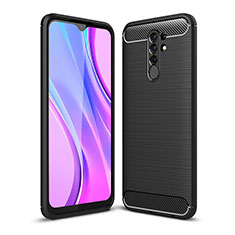 Xiaomi Poco M2用シリコンケース ソフトタッチラバー ライン カバー WL1 Xiaomi ブラック