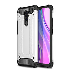 Xiaomi Poco M2用ハイブリットバンパーケース プラスチック 兼シリコーン カバー WL1 Xiaomi シルバー