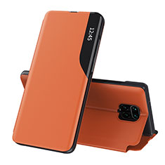 Xiaomi Poco M2 Pro用手帳型 レザーケース スタンド カバー Q02H Xiaomi オレンジ