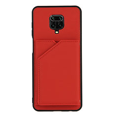 Xiaomi Poco M2 Pro用ケース 高級感 手触り良いレザー柄 Y01B Xiaomi レッド