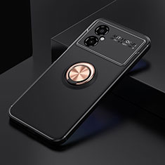 Xiaomi Poco M4 5G用極薄ソフトケース シリコンケース 耐衝撃 全面保護 アンド指輪 マグネット式 バンパー SD2 Xiaomi ゴールド・ブラック