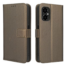 Xiaomi Poco M4 5G用手帳型 レザーケース スタンド カバー BY1 Xiaomi ブラウン