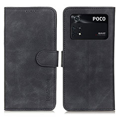 Xiaomi Poco M4 Pro 4G用手帳型 レザーケース スタンド カバー K03Z Xiaomi ブラック