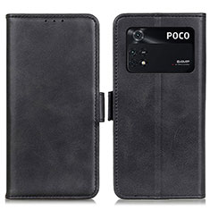 Xiaomi Poco M4 Pro 4G用手帳型 レザーケース スタンド カバー M15L Xiaomi ブラック