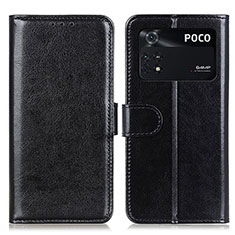 Xiaomi Poco M4 Pro 4G用手帳型 レザーケース スタンド カバー M07L Xiaomi ブラック